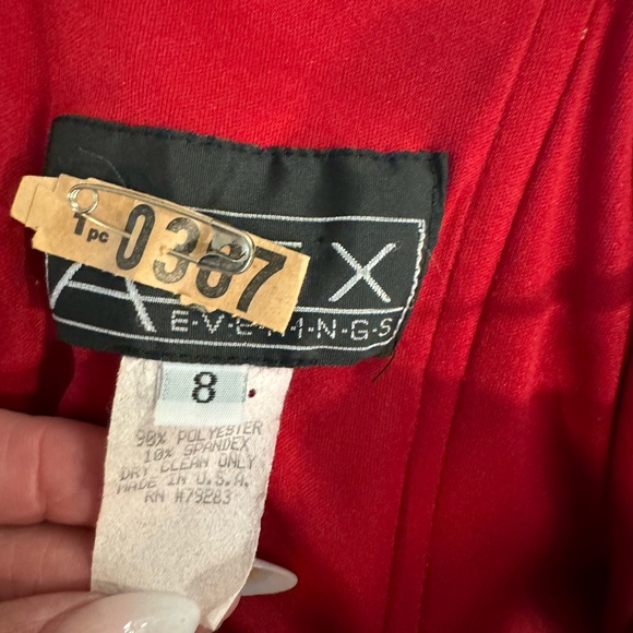 ALEX EVENINGS -Stunning long strapless velvet with rhinestone accents. Like NEW - Picture 10 of 13